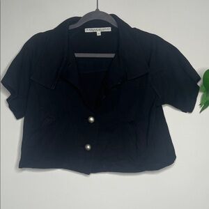 Robert Kitchen Black Short Sleeve Women's Blazer